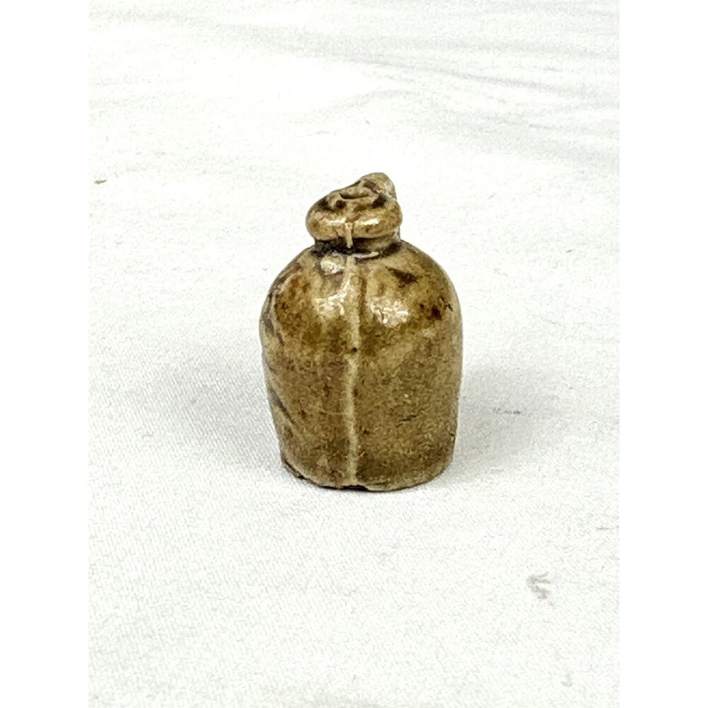 Antique Vtg Miniature 3/4” Stoneware Crock Jug Charm Alkaline Glaze - Picture 4 of 7